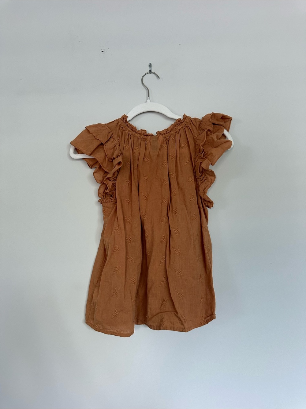 Target Universal Thread Rust Ruffle Sleeve Dress - Picture 3 of 4